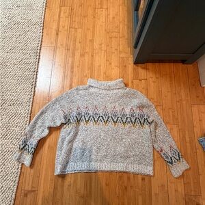 Cozy Gray Patterned Women's Sweater
